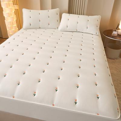 Korean Version Embroidery Class A Soybean Padded Mattress, Thickened Mattress Type Simmons Mattress Cover, All-inclusive Mattress Cover.