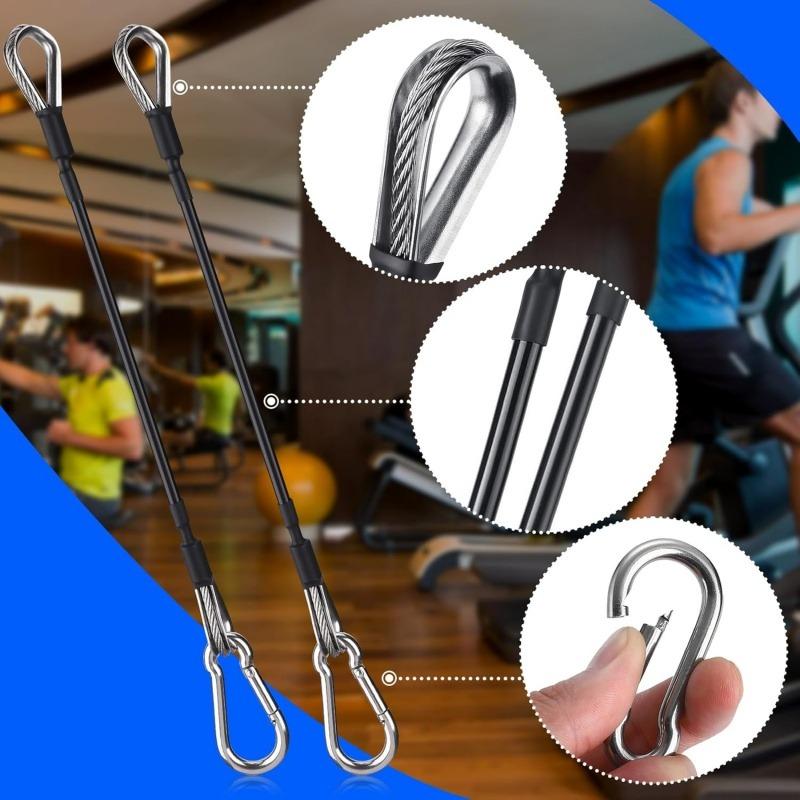 1/2 Stück 25cm Fitnessstudio-Kabelverlängerung Kompatibel mit Bowflex Heimfitnessstudio-Zubehör für LAT/Trizeps-Zug nach unten und Beinstreckmaschine