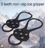 5 Teeth Ice Gripper For Shoes Women Men Crampons Ice Gripper Spike Grips Cleats For Snow Studs Non-Slip Climbing Hiking Covers