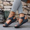 High Quality Brand Women Sandals 2025 Summer New Elastic Band Lightweight Sandals Flat Casual Outdoor Shoes for Women