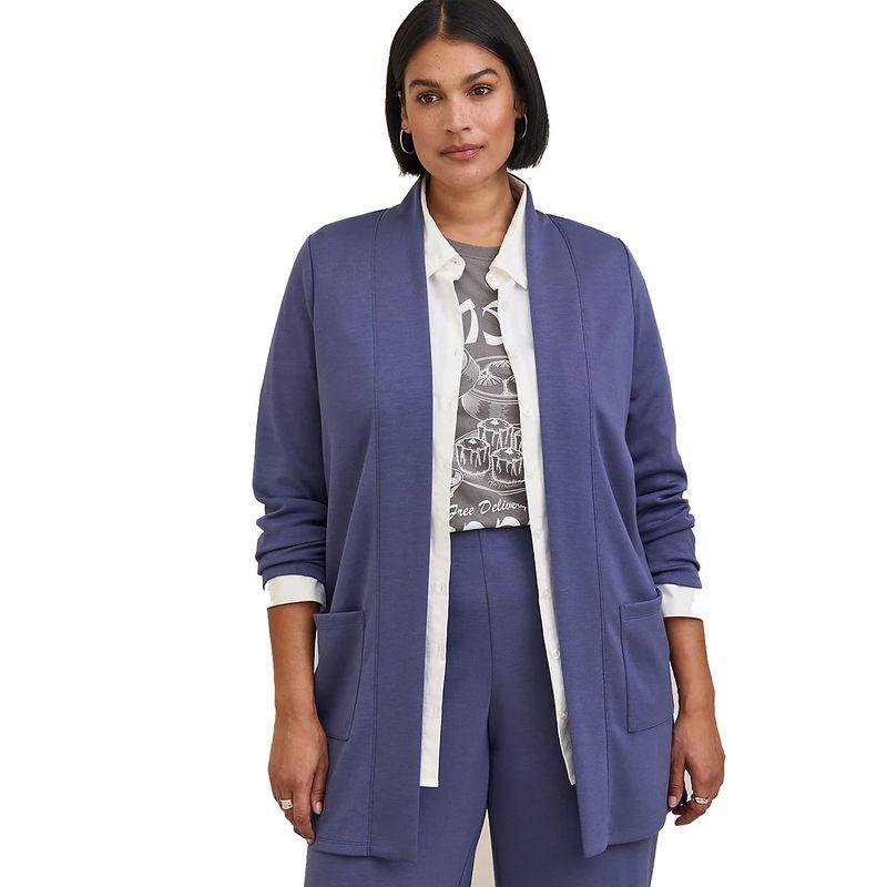 

Jacques Export Super plus Size Shawl Loose Autumn Cardigan Blue 00