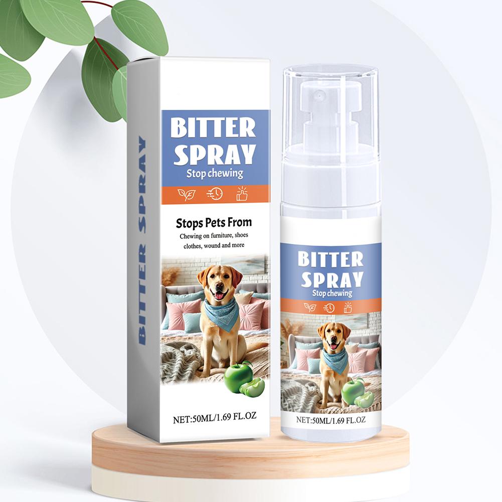 50 ML No Chew Spray for Dogs Bitter Spray -Free Dog Pet Deterrent Bitter Spray Dog Training & Behavior Aids Spray