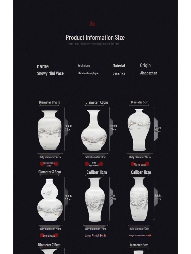 Jingdezhen Ceramic Vases - Chinese Home Decor for TV Cabinets & Shelves