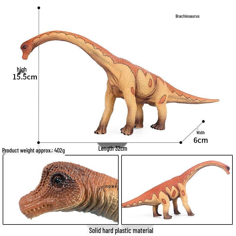 Large Jurassic Dinosaur Toys: Brachiosaurus & Tyrannosaurus Rex Models