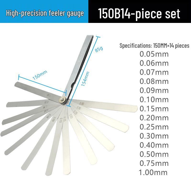 Stainless Steel High Precision Feeler Gauge for Valve Clearance Adjustment and Measurement