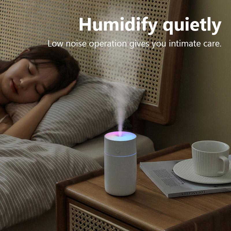 Rechargeable Dazzling Colour Air Humidifier with LED Light 220ml H2o Spray Mist Humidifier Aroma Essential Oil Diffuser for Car