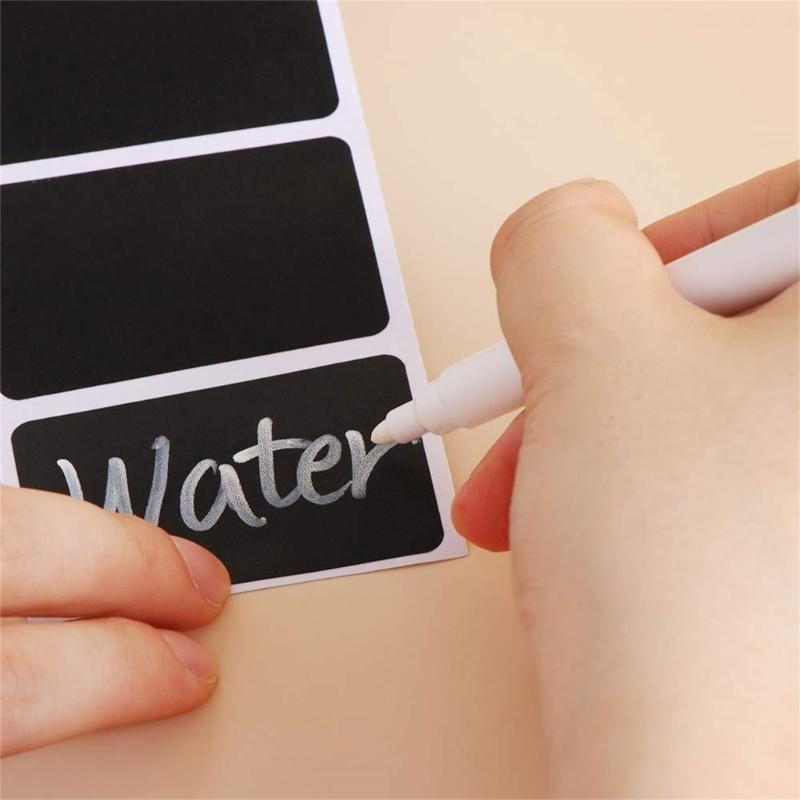 360/900Pcs Chalkboard Labels Removable Food Storage Jar Labels Reusable Blackboard Stickers for Kitchen Food Container