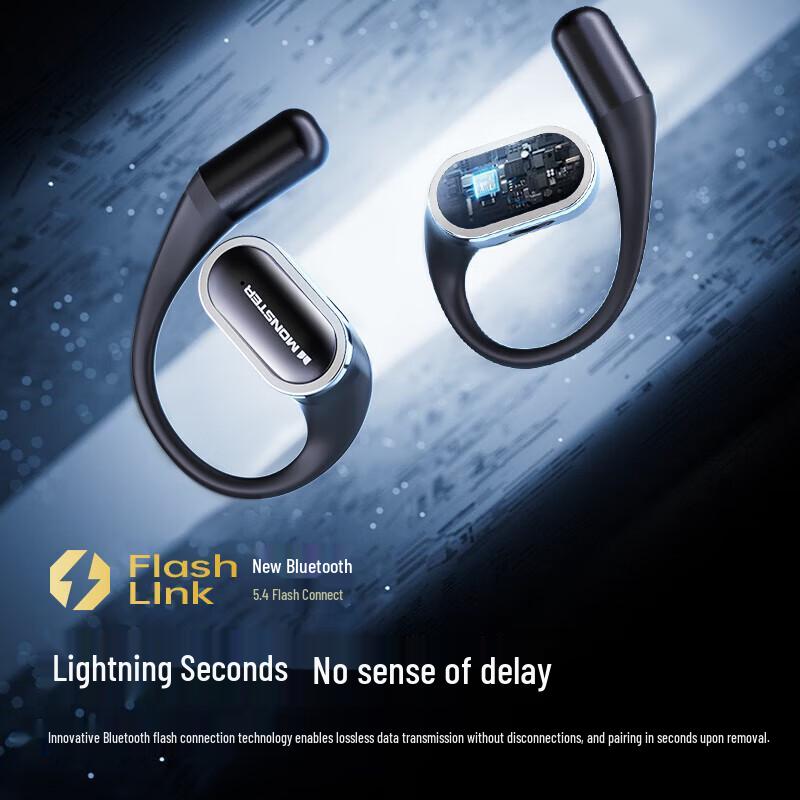 Monster Open-Ear Bone Conduction Sport Bluetooth Headphones