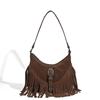 2024 Retro Suede Tassel Shoulder Bag: High-End, Original, Versatile