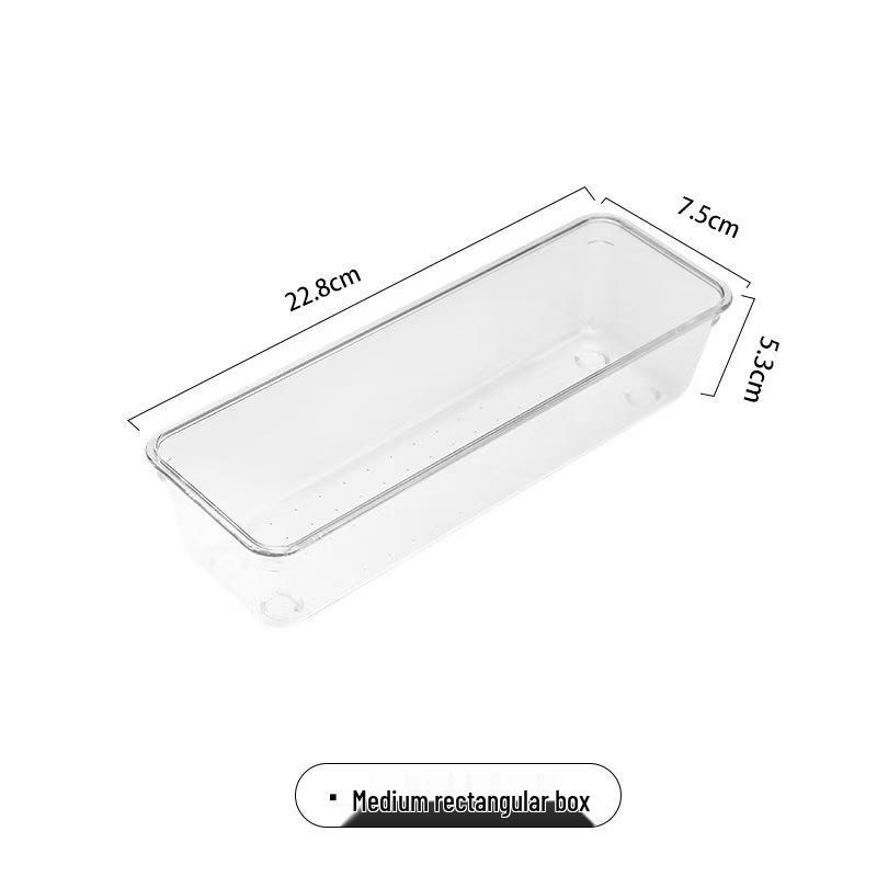 Przezroczysty pojemnik z szufladami do przechowywania sztućców kuchennych, kosmetyków na biurko i drobiazgów