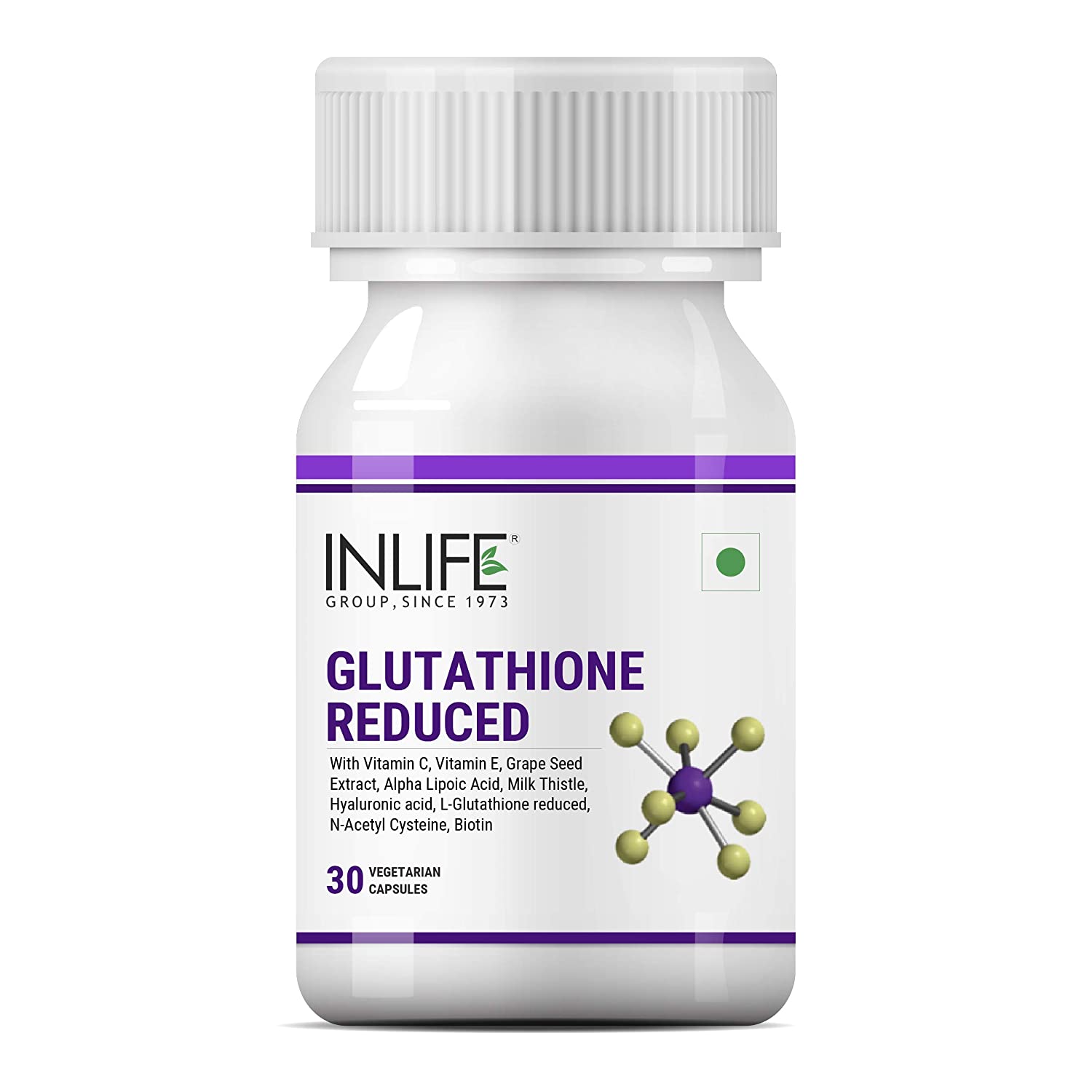 

Глутатіон (30 кап), Glutathione Reduced, INLIFE