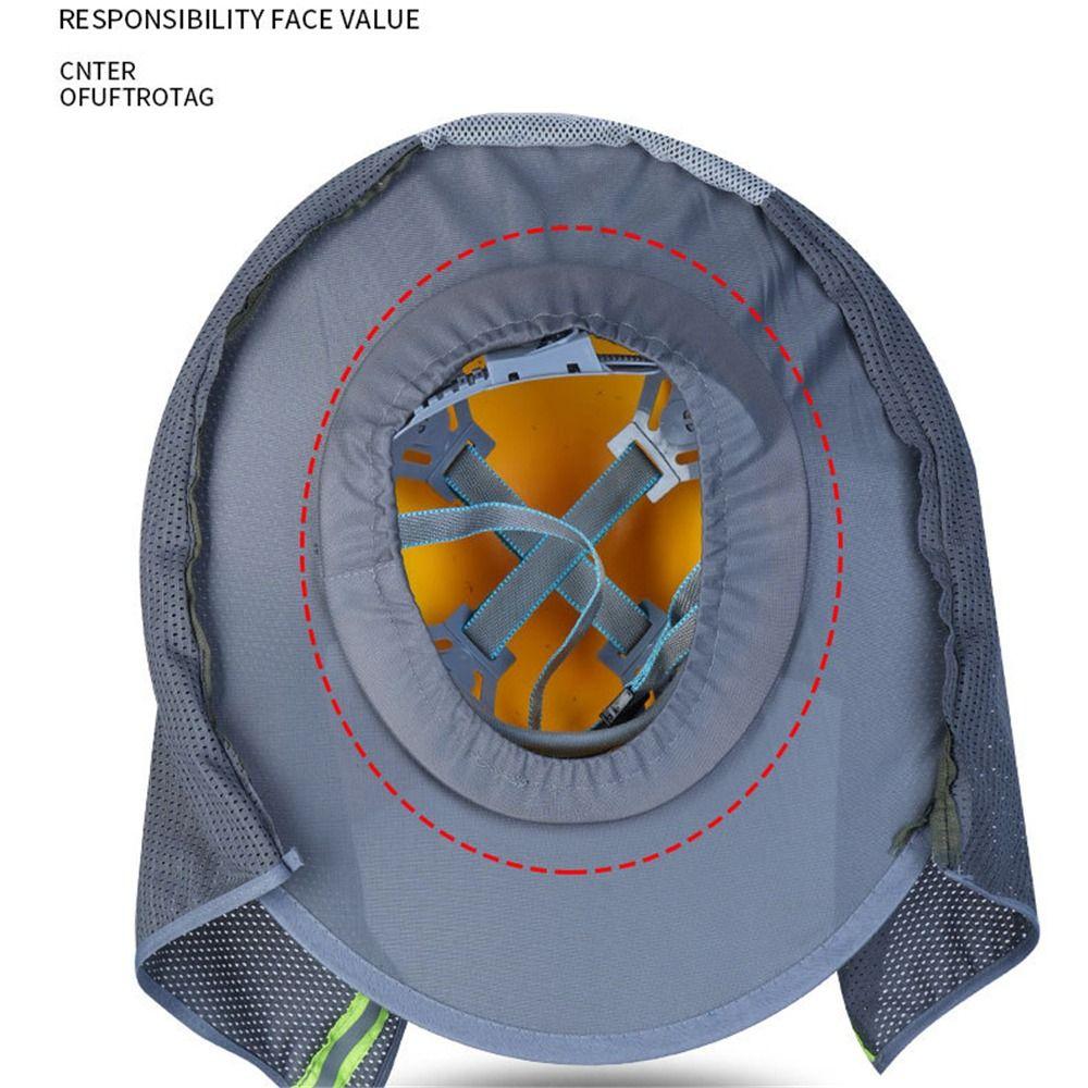 With Reflective Stripe Safety Hat Cap Visor Foldable Neck Shield Work Safety Helmet Cap