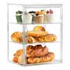 1pc Transparent Storage Box Blind Box Display Box Clear Acrylic Dustproof Organizer with 2PCS Large Partitions Food Showcase
