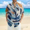 Men's Fashion Loose Tie-Dye Printed Short Sleeve Beach Shirt
