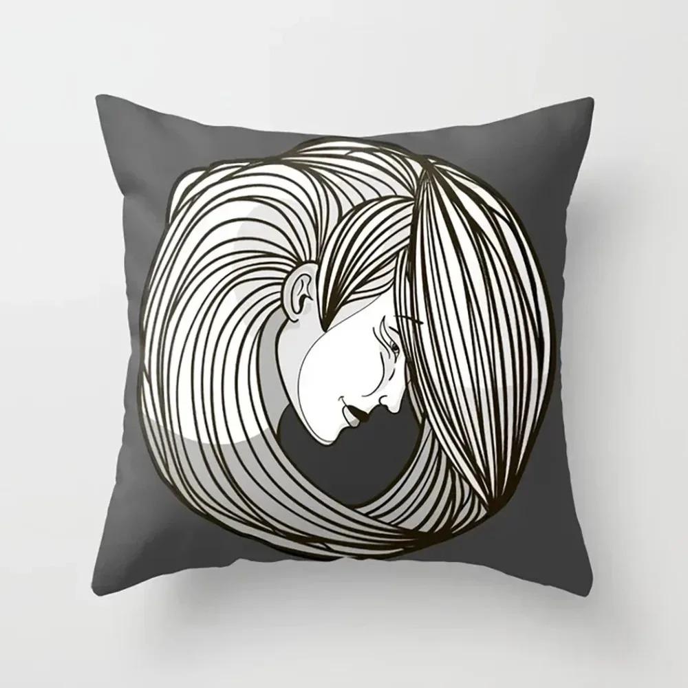 Abstract Pattern Decorative Pillow Cover Car Sofa Square Cushion Pillow Cover