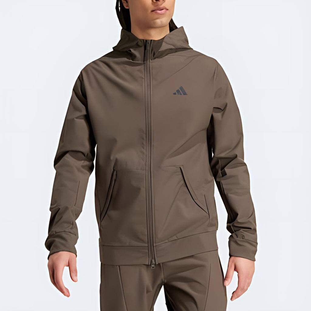 adidas Training Cold.Rdy Men's Woven Hooded Jacket Brown IX9059