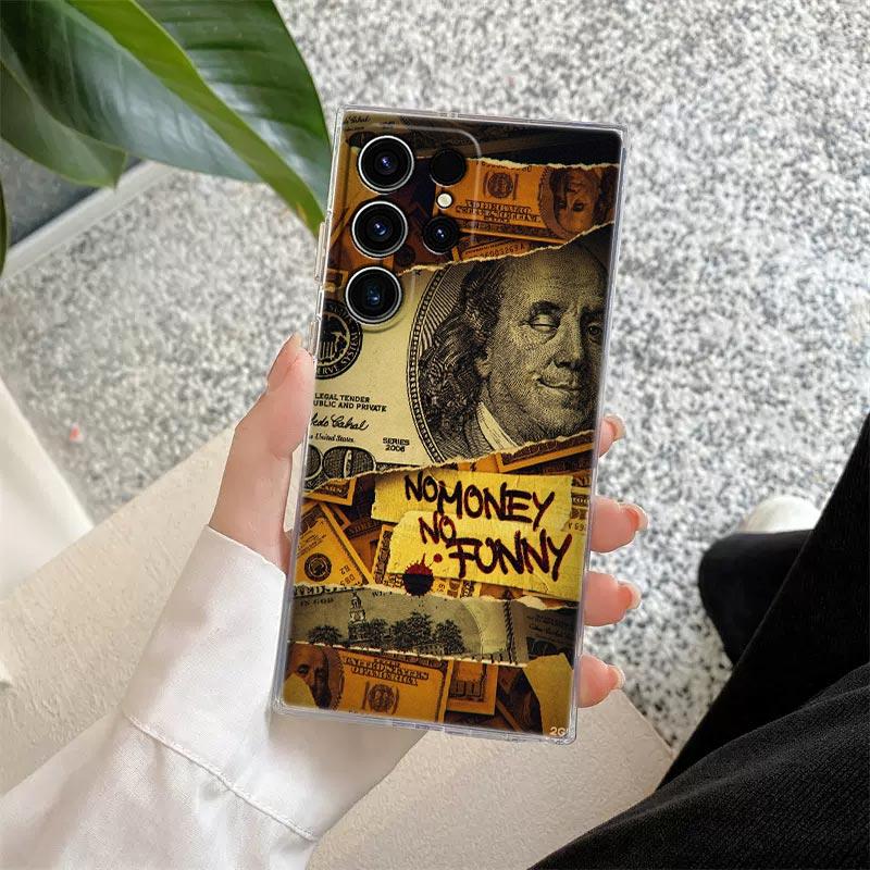 

Winking Money Dollars Clear Case For Samsung Galaxy S26 S25 S24 S23 Ultra S20 S21 FE S22 Plus S26 Ultra S25FE Soft Phone Cover Galaxy S20