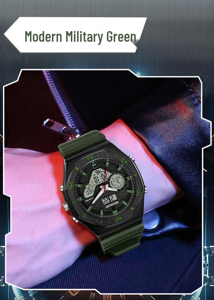 SANDA Multifunctional Sports Watch - Large Dial, Luminous, Waterproof Design for Students.