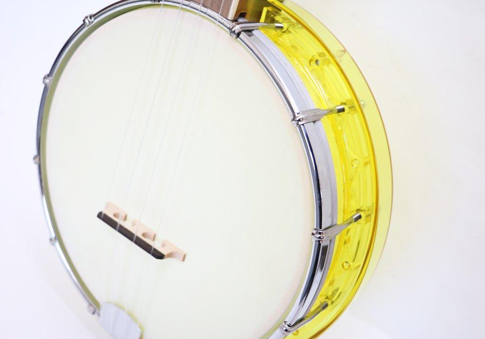 Lahaina Crystal Banjo Ukulele Yellow LBU-200YE