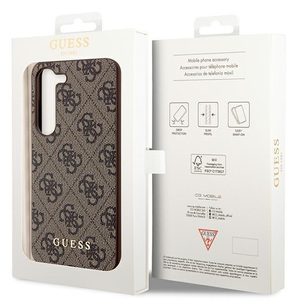 Guess Guhcs24Sgf4Gbr S24 S921 Brązowy/Brown Hardcase 4G Charms Collection