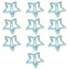 10pcs Stylish Lattice Star Hairpin Colorful Hair Clip Casual Wear Hair Barrettes for Teenagers and Children