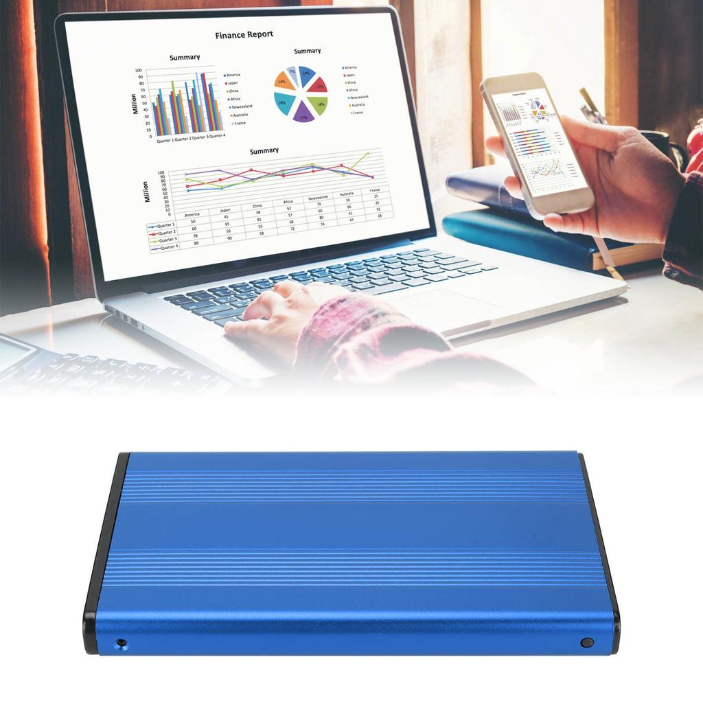 Enclosure 2.5in 5Gbps 2TB Capacity Anti Static Hard Drive Case with USB3.0 Interface for Dows for OS X for (Not Include Hard Disk)