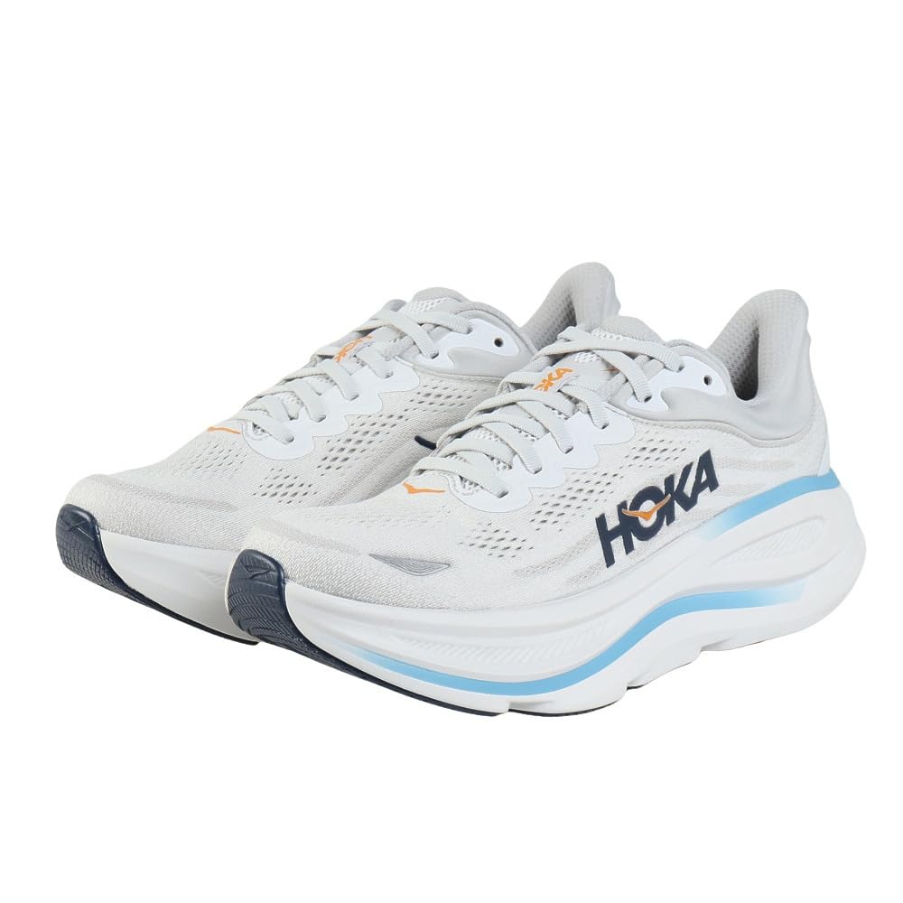 HOKA Bondi 9 Running Size Shoes, Gray, 1162011-SSTC, Men's 27.0