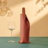 Luxury Customizable Red Wine Leather Gift Bag for Single Bottle