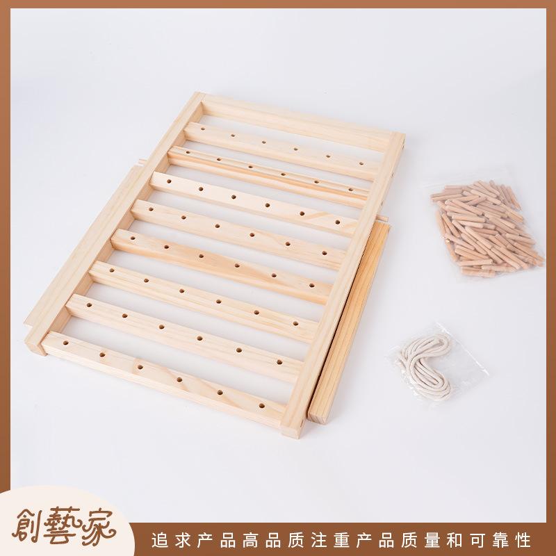 Solid wood spool rack, cable storage rack, household hand-woven thread drawing tool, winding sewing machine thread rack