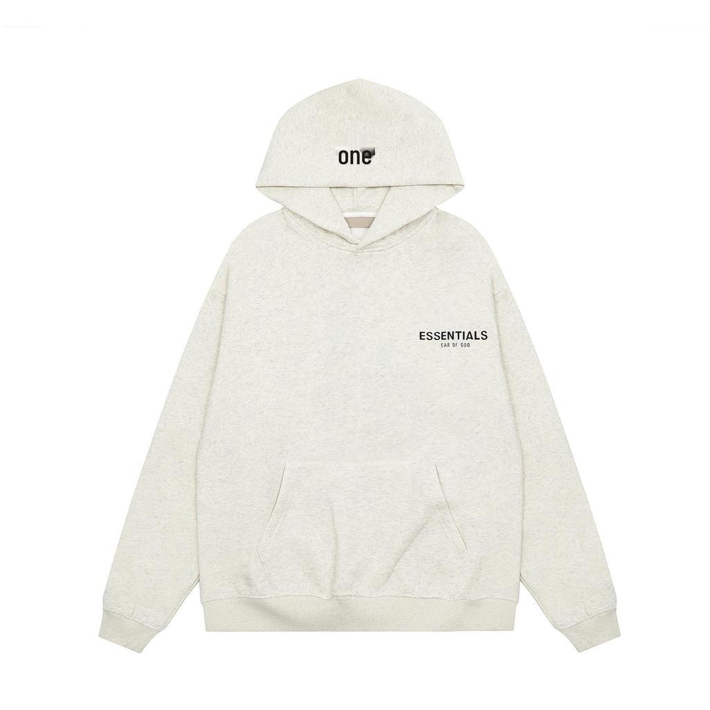 Cross Essentials Zweifarbiger Beflockter Hoodie Sweatshirt für Damen & Herren