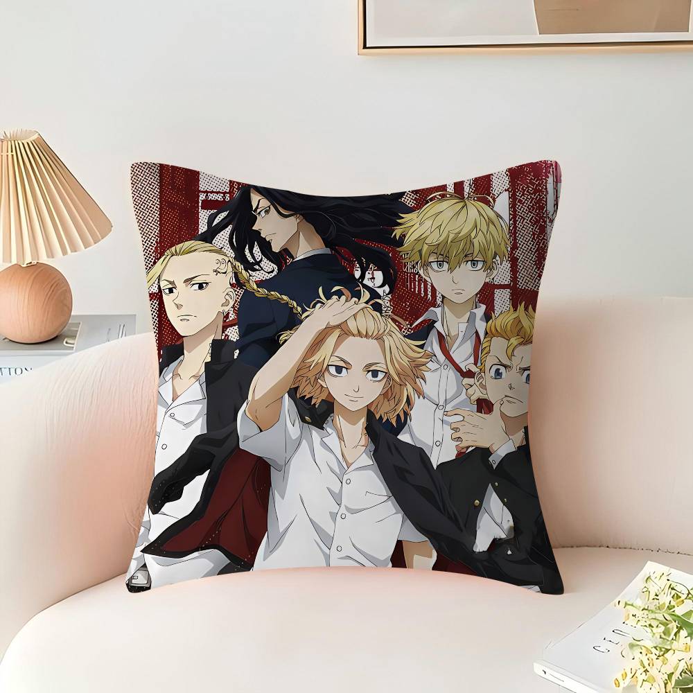 Аниме T-Tokyo-Revenger Подушка Аниме Подушка Диван Кровать Подушка для головы Наволочка Наволочка 45x45 см Мода 16x16Inch
