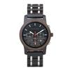 Wood Watch Multifunctional Luminous Calendar Chronograph 3-sub Dials Wooden Quartz Wristwatch Gift