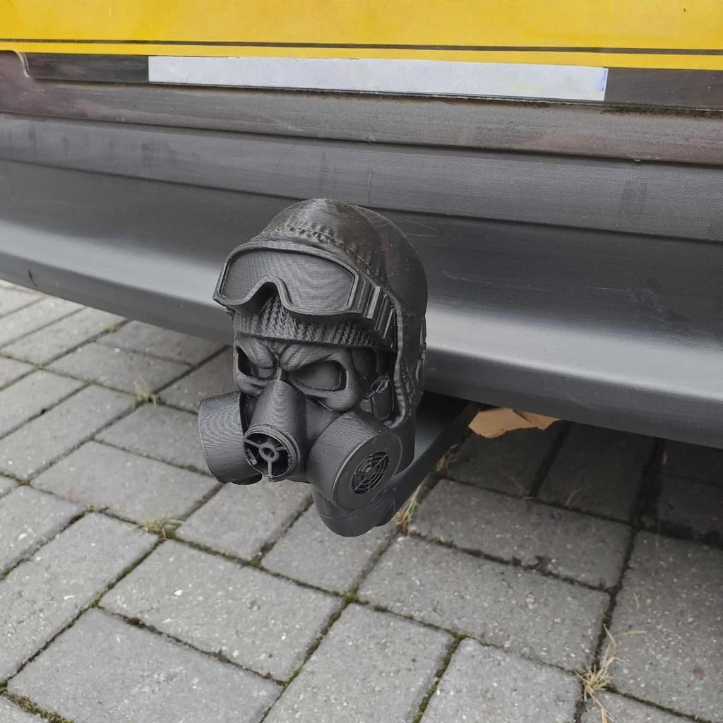 Tow Bar Ball Cover Tow Ball Cap Towing Hitch Fits 50mm Ball GAS MASK MAN For Car
