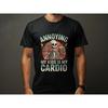 Annoying My Kids Is Cardio T Shirt Funny Skeleton Beer Sarcastic Mom Dad Retro Parent Life Humor Vintage Breathable