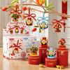 2026 Wohlhabendes Glück Bausteine: Gott des Reichtums, Orangenbaum, Geldbaum, Kristallkugel-Ornament für das Frühlingsfestgeschenk.