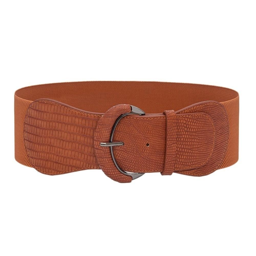 Trendy Design PU Wide Belts Bright Color Pin Buckle Belt Fashion Belt  Women's Wear