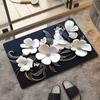 VIKAMA Minimalist Butterfly Quick Drying Anti-Slip Floor Mat for Bathroom Entrance - Non-Slip Carpet Mat