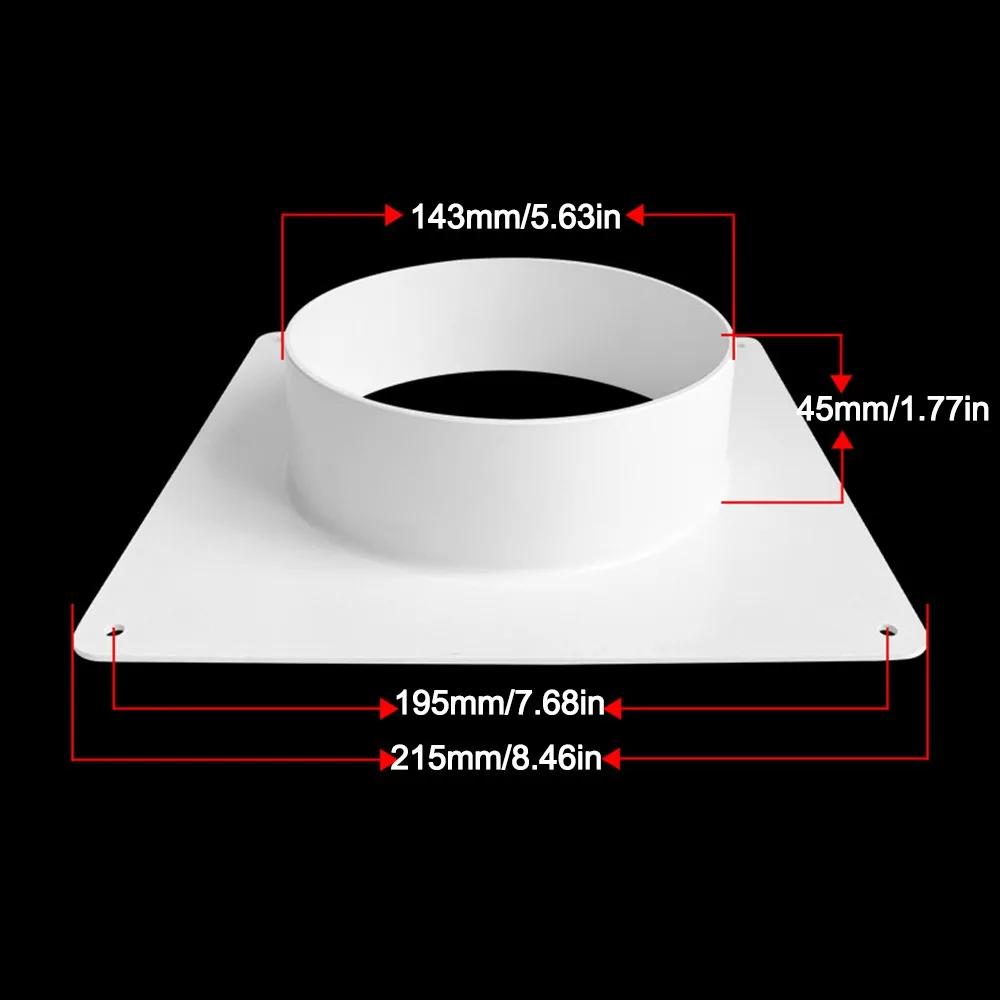 Plastic Vent Pipe Adapter Flange Connector Ducting Tool Easy Installation Exhaust Pipe Joint Wall-mounted