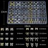 24-Grid Gold Bowknot Nail Art Accessories