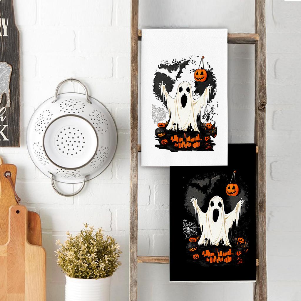 Halloween gift towel holiday decorations microfiber kitchen towel special dish towel rag