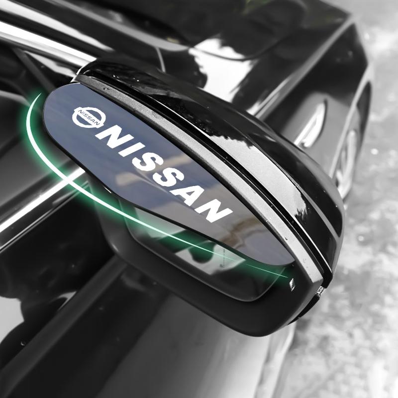 2Pcs Car Rear View Side Mirror Rain Board Sun Visor Eyebrow Guard For Nissan Nismo Tiida Sylphy Teana X Trail T30 T32 Almera Qashqai J10 J11