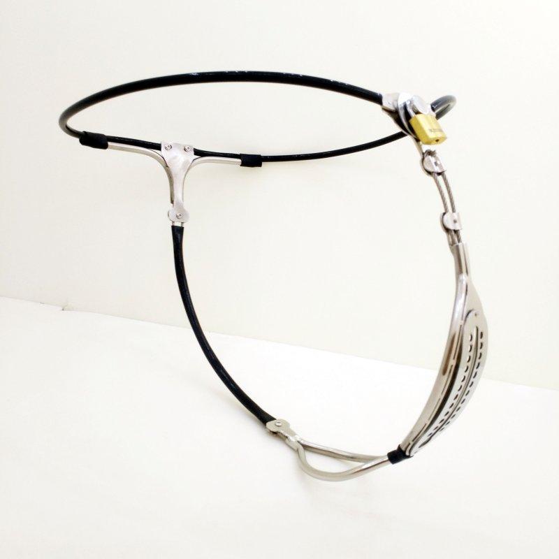 Stainless Steel Female Chastity Belt Invisible Underwear Anal Hole  Bondage Lockable Pants Vaginal Plug Sex Toys for Woman