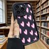 Pink Hearts Seamless Pattern Phone Case for iPhone 17 16 15 14 13 12 11 Pro Max Plus Anti Scratch, Gel Flexible Protective