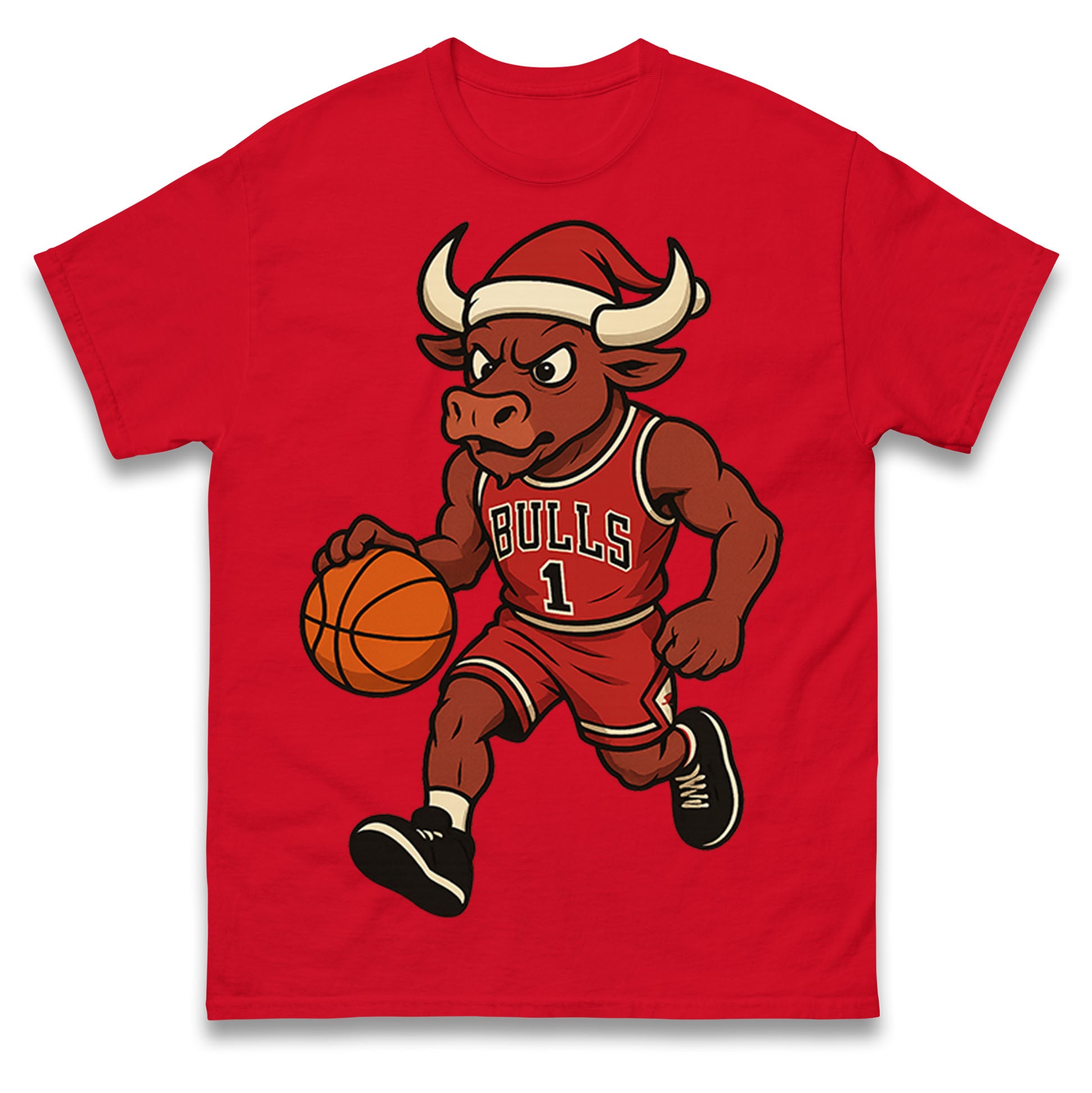 Chicago Bulls Christmas T Shirt Tshirt Mens Womens Unisex Tops Tees 2XL