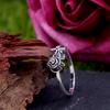 Huitan Silver Color Women Vintage Rings Rose Flower Shaped Party Daily Versatile Finger Accessories Fresh Style Low-key Jewelry