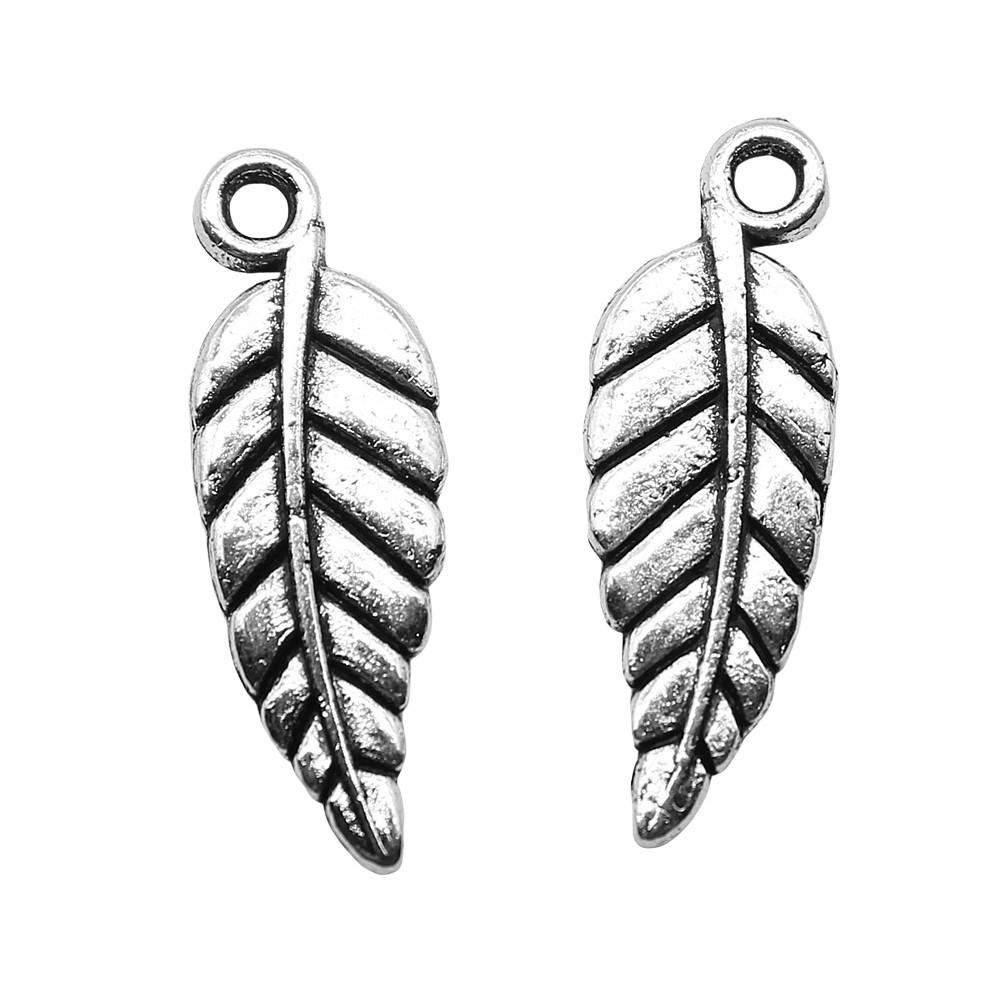 Filigree Leaf Charms Antique Alloy Pendants For Nature Inspired Jewelry