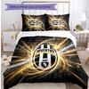 Set Biancheria da Letto 3 Pezzi con Stampa Pattern Juventus FC Morbido Delicato sulla Pelle Lavabile Copripiumino e Federe Set Stagione Unica Camera da Letto