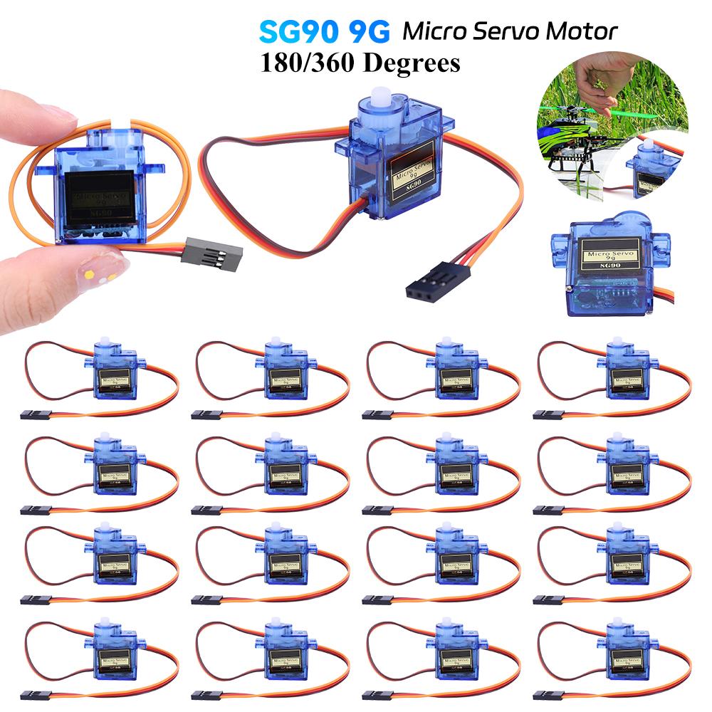 1-20PCS SG90 9G Micro Digital Motor Fixed-Wing for RC Helicopter Aircraft Airplane SG90 9G Servo 450 Fixed-wing Helicopter Model