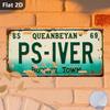 Pc Only for Decoration Decor  Sign Border Town Retro Home Decor License Plate ShapedGifts for Family and Friends