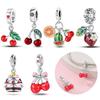 Copper Colors Charms Bow Cherry Pendant For Dangle Pendant Bead Jewelry Beads  New Gifts For Women